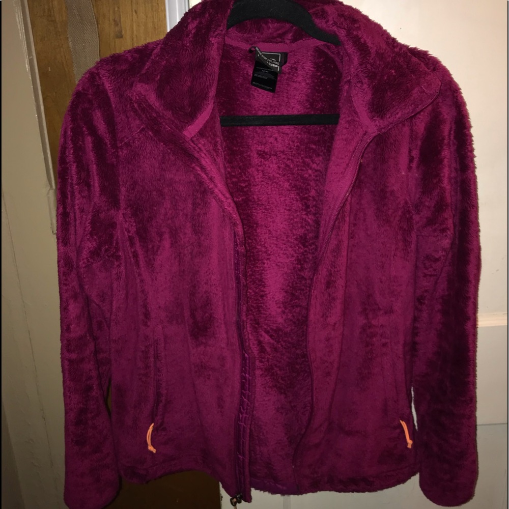 North Face fuzzy zip up